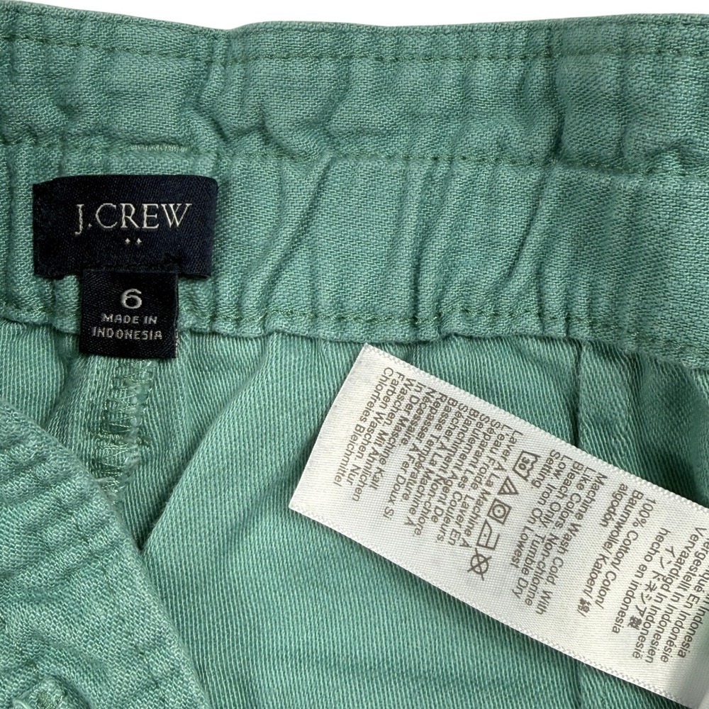 J Crew Paperbag Waist Wide Leg Crop Jean Pants Preppy Size 6 - Picture 4 of 6